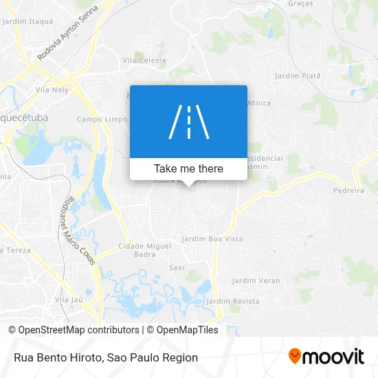 Rua Bento Hiroto map