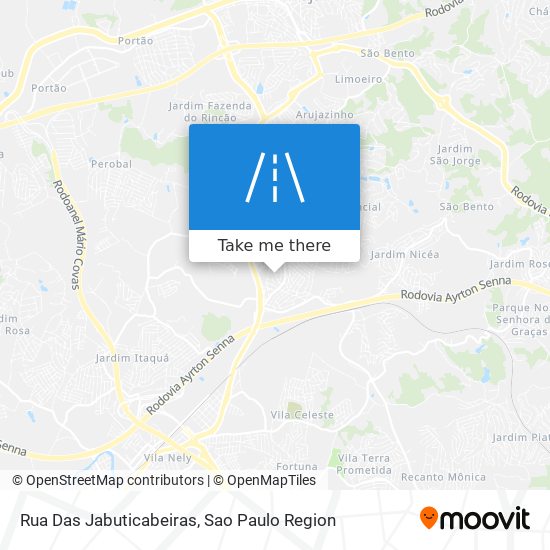 Rua Das Jabuticabeiras map