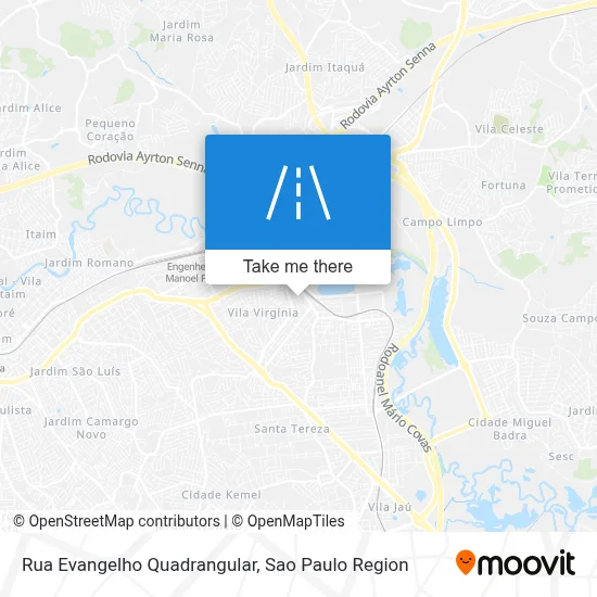 Rua Evangelho Quadrangular map