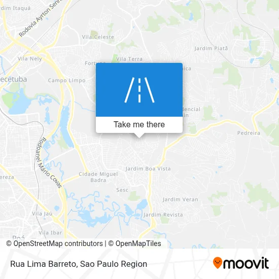 Rua Lima Barreto map
