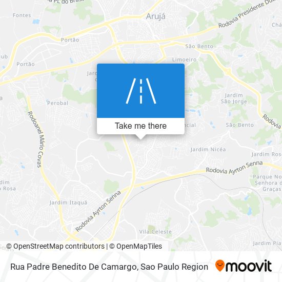 Mapa Rua Padre Benedito De Camargo