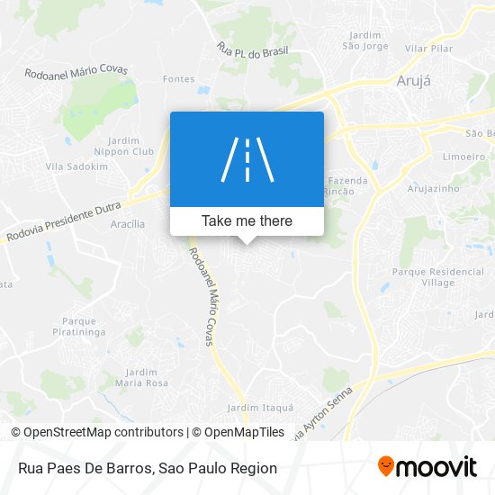 Mapa Rua Paes De Barros