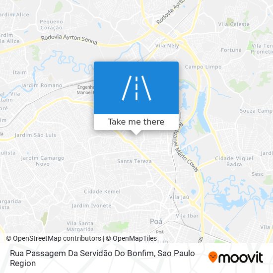 Rua Passagem Da Servidão Do Bonfim map