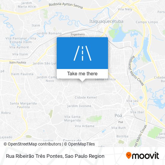 Rua Ribeirão Três Pontes map