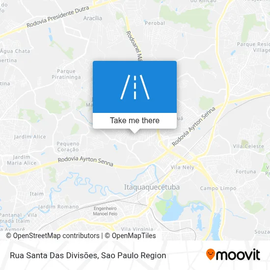 Rua Santa Das Divisões map