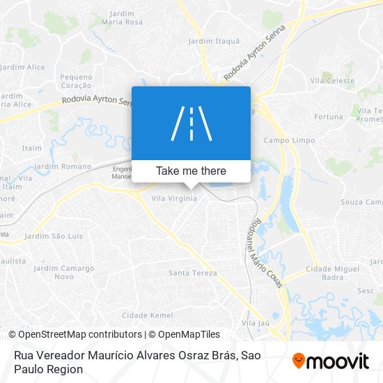 Mapa Rua Vereador Maurício Alvares Osraz Brás