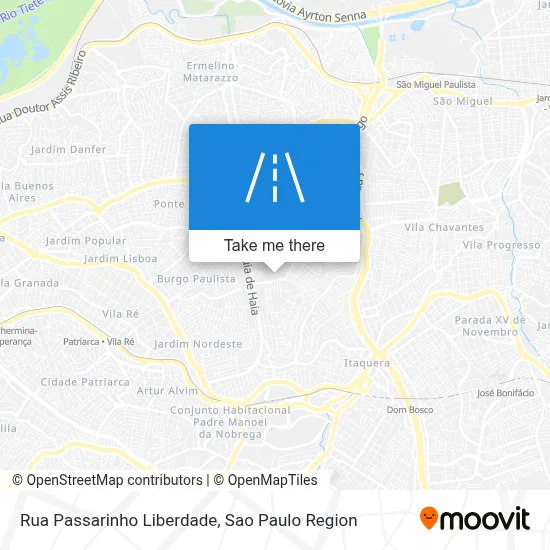 Rua Passarinho Liberdade map