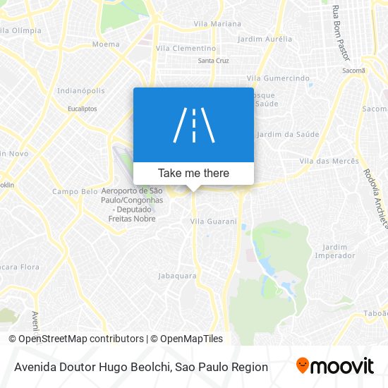 Mapa Avenida Doutor Hugo Beolchi