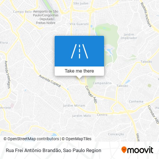 Rua Frei Antônio Brandão map