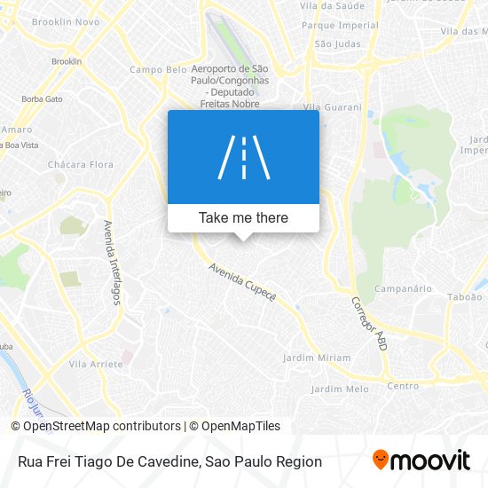Mapa Rua Frei Tiago De Cavedine