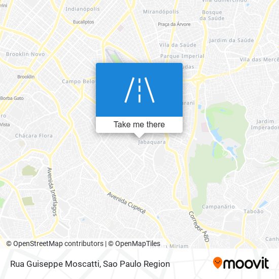 Mapa Rua Guiseppe Moscatti