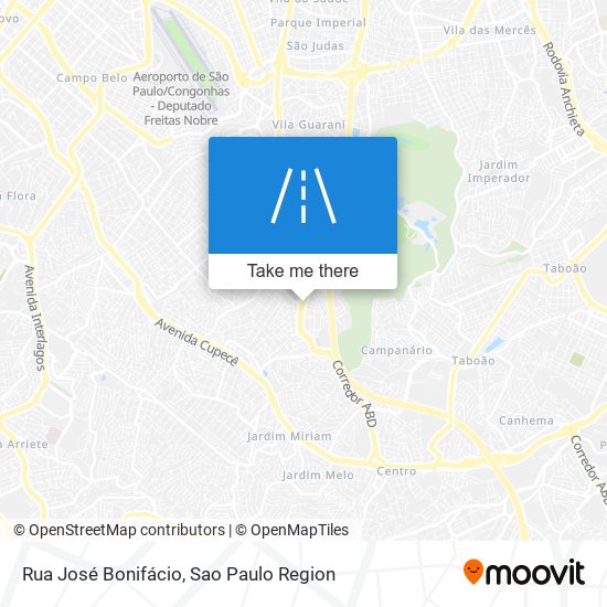 Mapa Rua José Bonifácio