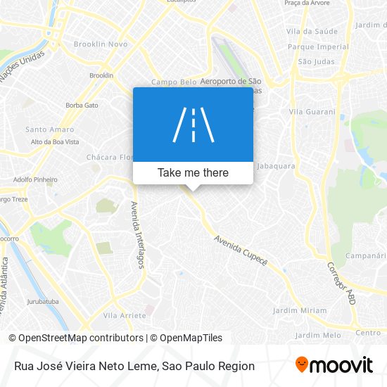 Rua José Vieira Neto Leme map