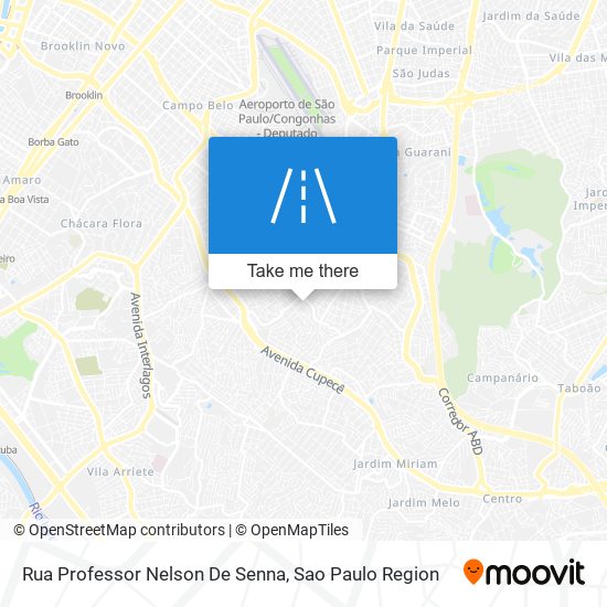 Mapa Rua Professor Nelson De Senna