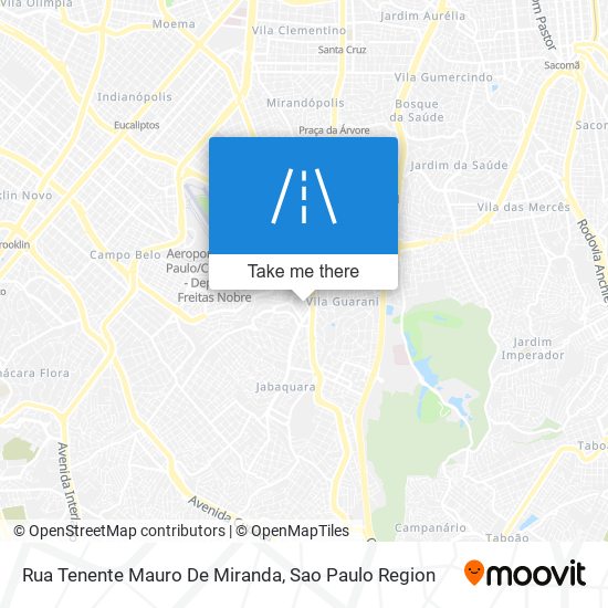 Mapa Rua Tenente Mauro De Miranda