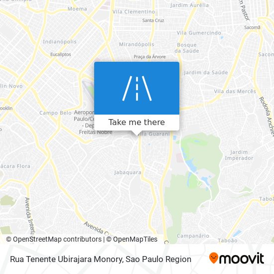 Rua Tenente Ubirajara Monory map