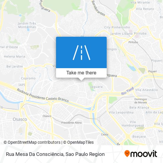 Rua Mesa Da Consciência map