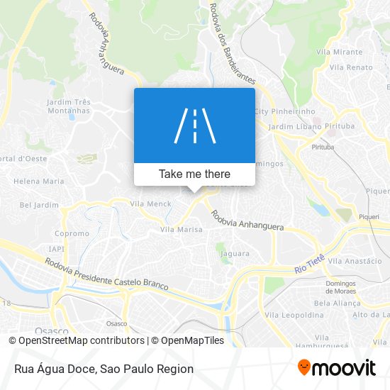 Mapa Rua Água Doce