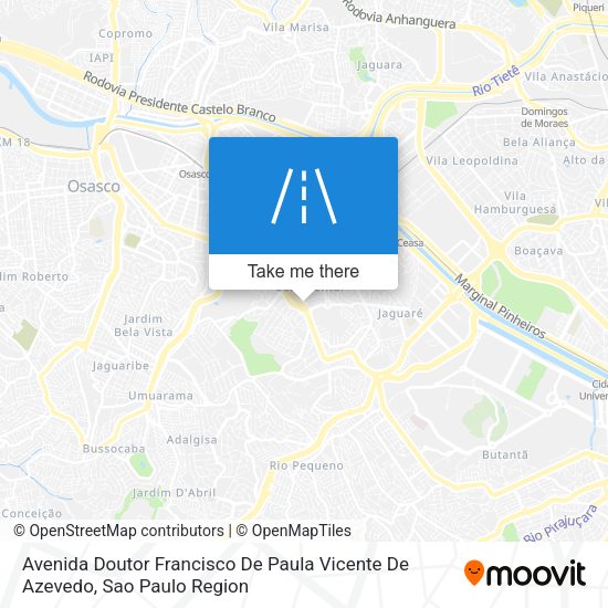 Avenida Doutor Francisco De Paula Vicente De Azevedo map