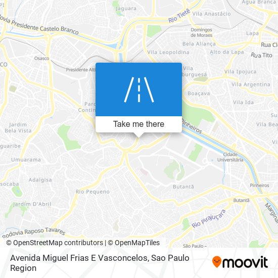 Avenida Miguel Frias E Vasconcelos map