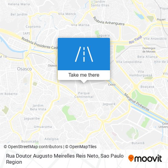 Mapa Rua Doutor Augusto Meirelles Reis Neto