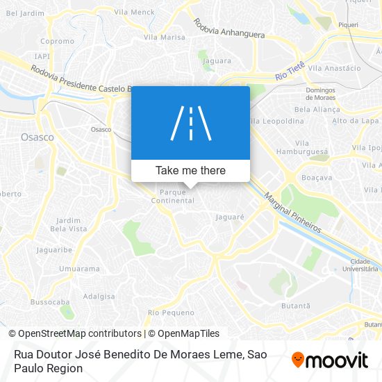 Rua Doutor José Benedito De Moraes Leme map