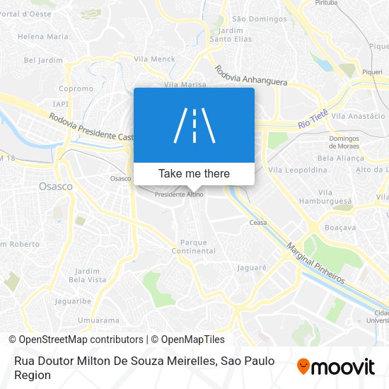 Rua Doutor Milton De Souza Meirelles map
