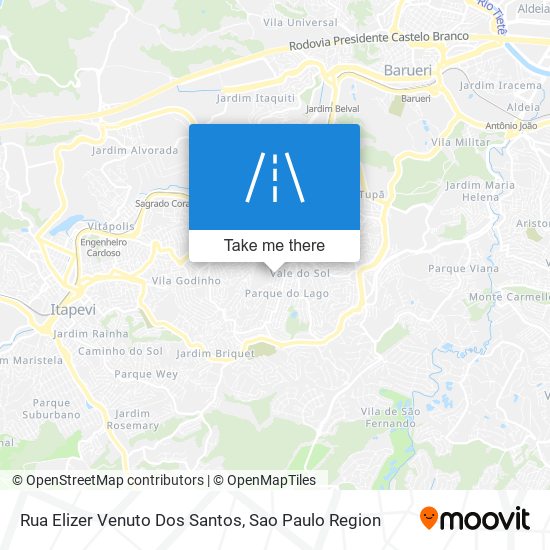 Mapa Rua Elizer Venuto Dos Santos