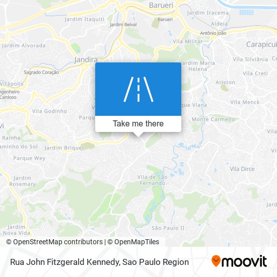 Mapa Rua John Fitzgerald Kennedy