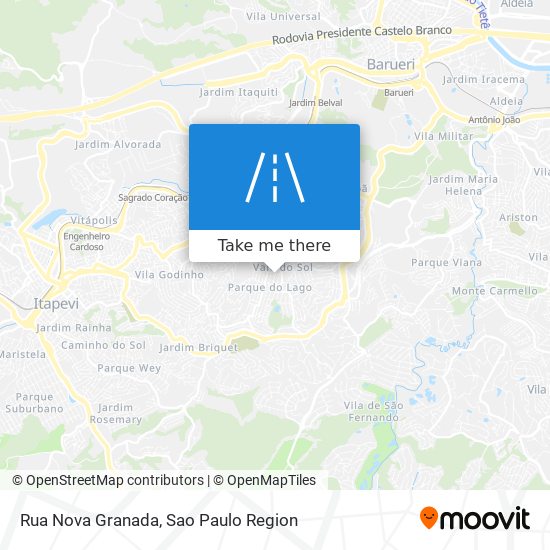 Mapa Rua Nova Granada