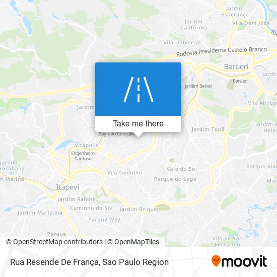 Rua Resende De França map