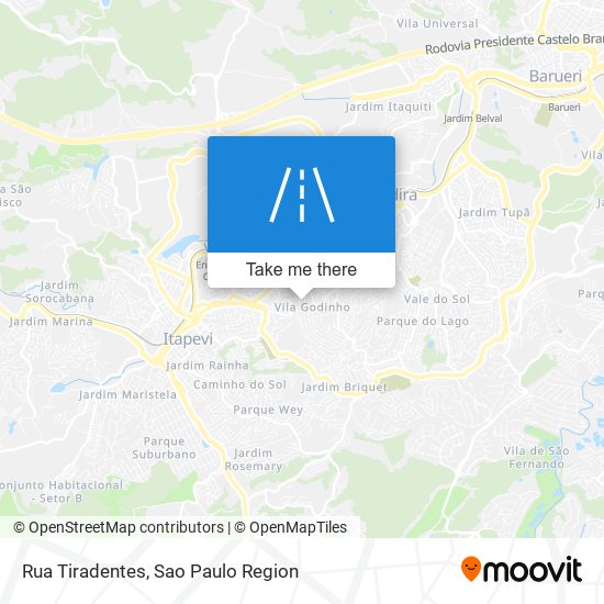 Rua Tiradentes map