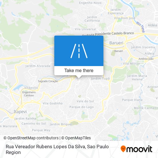 Rua Vereador Rubens Lopes Da Silva map