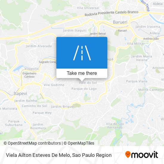 Mapa Viela Ailton Esteves De Melo