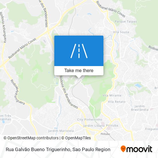 Mapa Rua Galvão Bueno Triguerinho