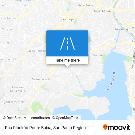 Rua Ribeirão Ponte Baixa map