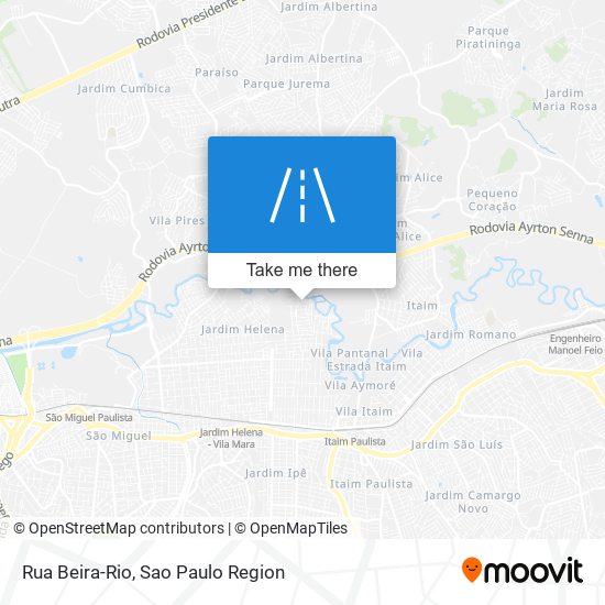 Mapa Rua Beira-Rio