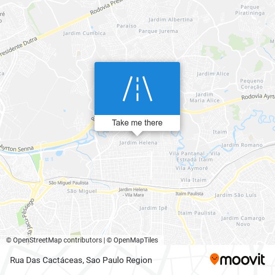 Rua Das Cactáceas map