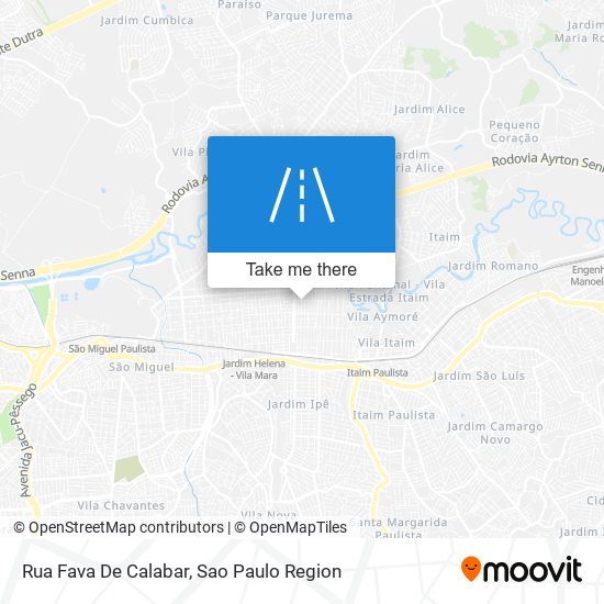 Rua Fava De Calabar map