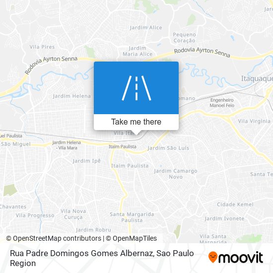 Mapa Rua Padre Domingos Gomes Albernaz