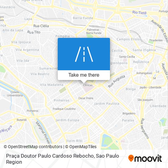 Mapa Praça Doutor Paulo Cardoso Rebocho