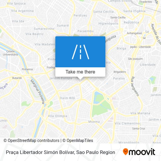 Praça Libertador Simón Bolívar map