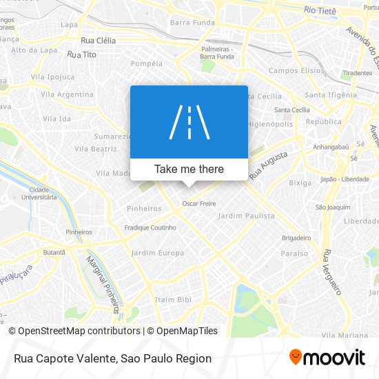 Mapa Rua Capote Valente