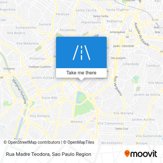 Rua Madre Teodora map