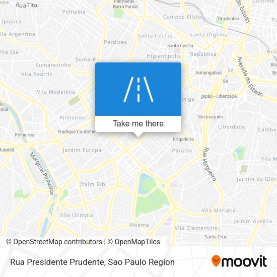 Rua Presidente Prudente map