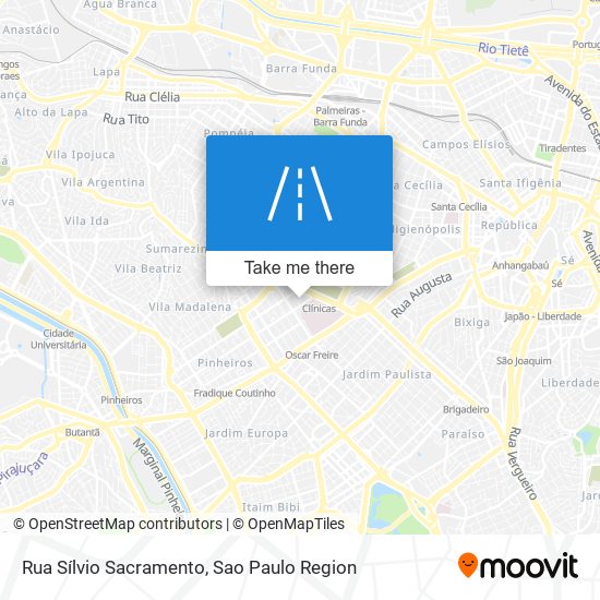 Mapa Rua Sílvio Sacramento