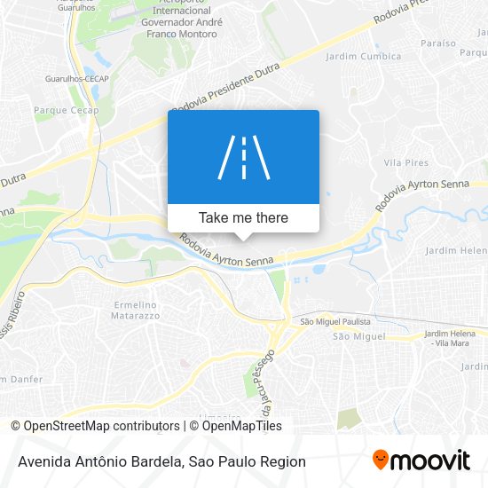 Avenida Antônio Bardela map