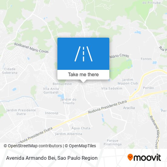 Mapa Avenida Armando Bei