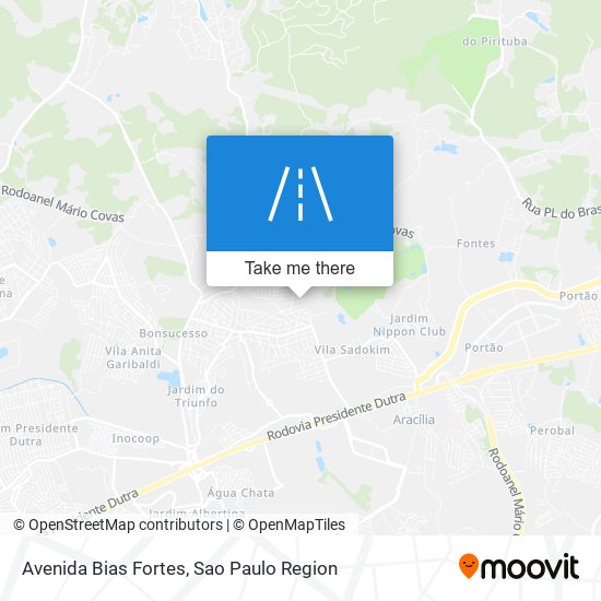 Mapa Avenida Bias Fortes