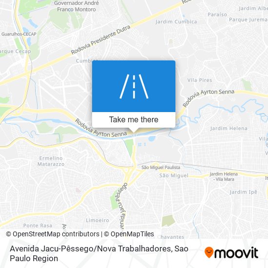 Avenida Jacu-Pêssego / Nova Trabalhadores map